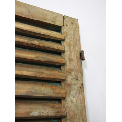 Drewniana okiennica Vintage dwustronna dwukolorowa 112x40cm